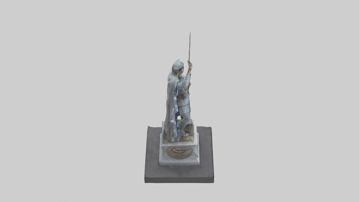 Combat Honor Statue model VR / AR / low-poly