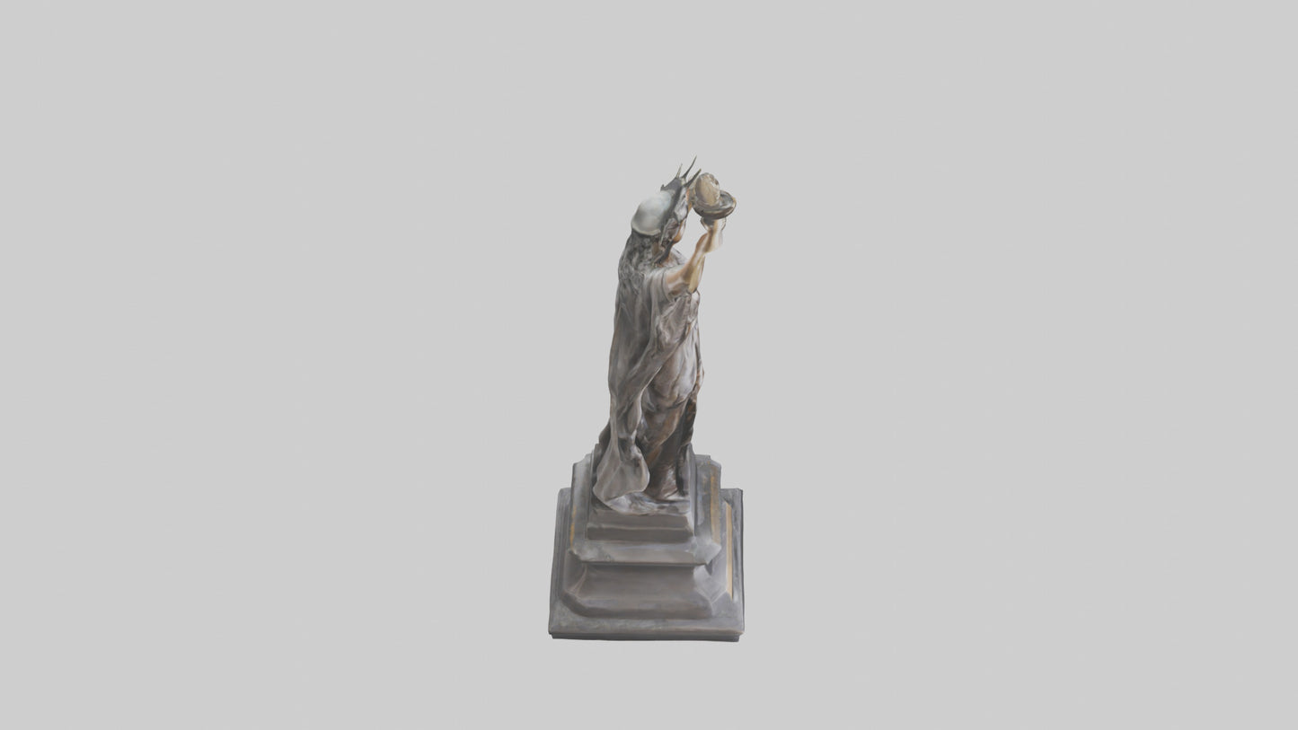 Courageous Freedom statue model VR / AR / low-poly