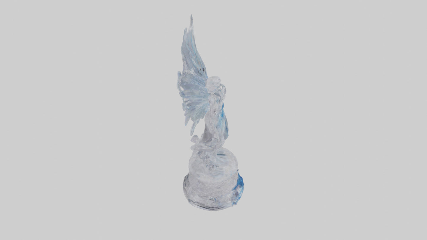 Crystal Fairy statue model VR / AR / low-poly