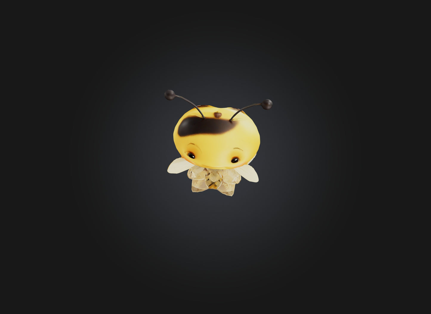 cute cartoon bee two sides model 3D model