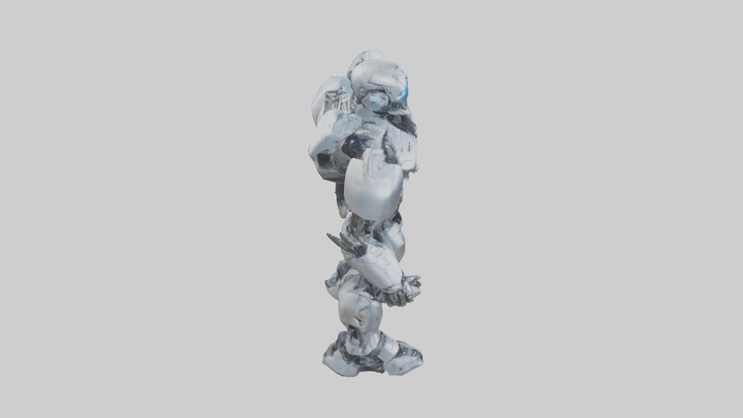 3D model Cybernetic War Machine statue model VR / AR / low-poly