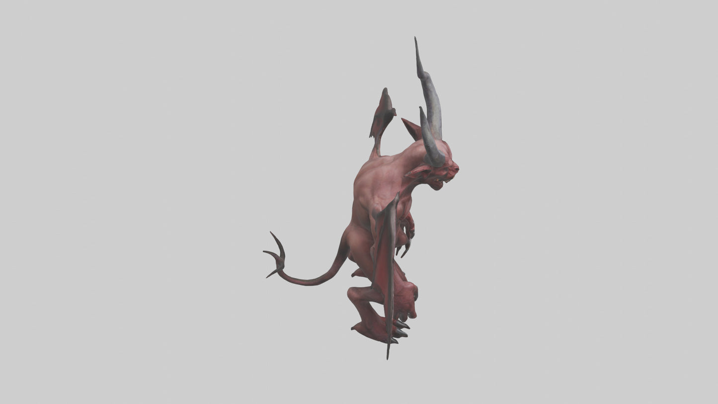 3D model Devilish Beast model VR / AR / low-poly