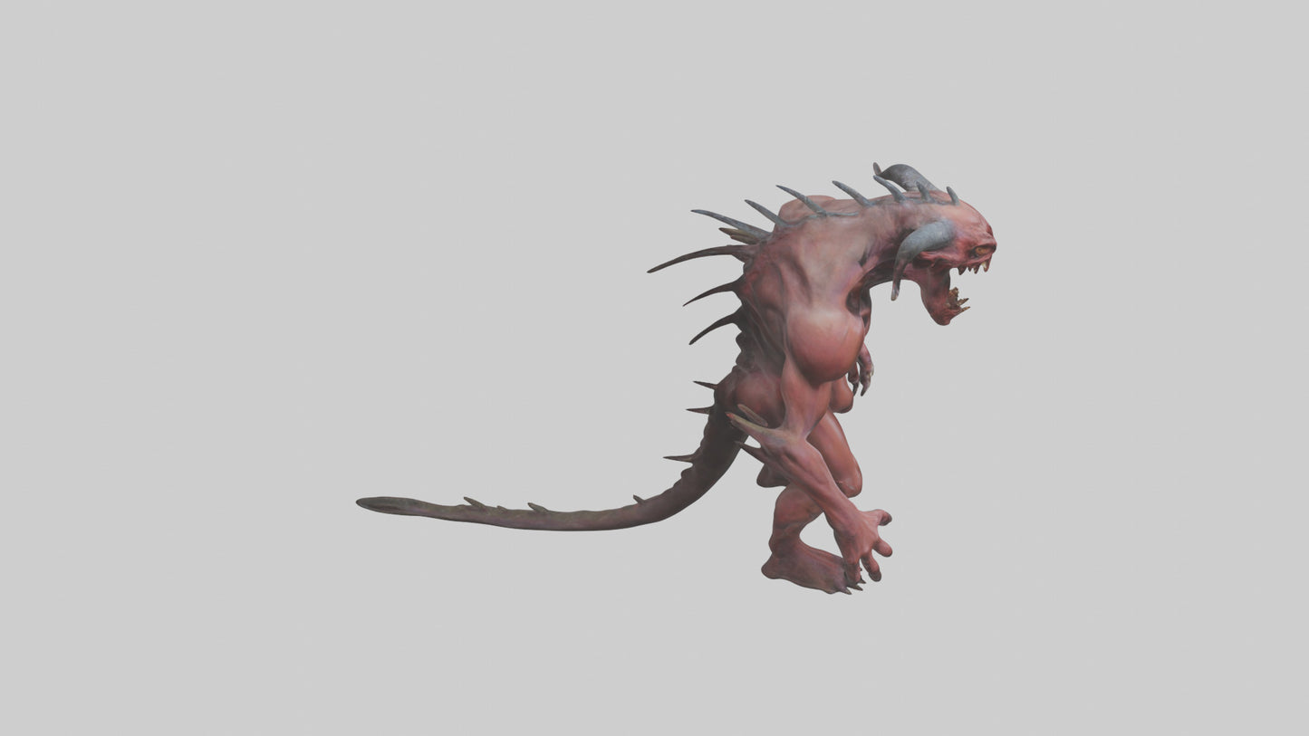 3D model Devouring demon model VR / AR / low-poly