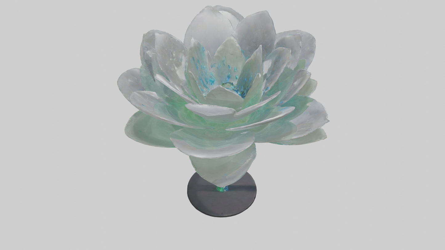 3D model DewDrop Flower Sculpture model VR / AR / low-poly
