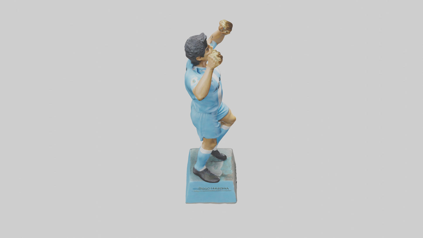 3D model Diego Maradona statue model VR / AR / low-poly