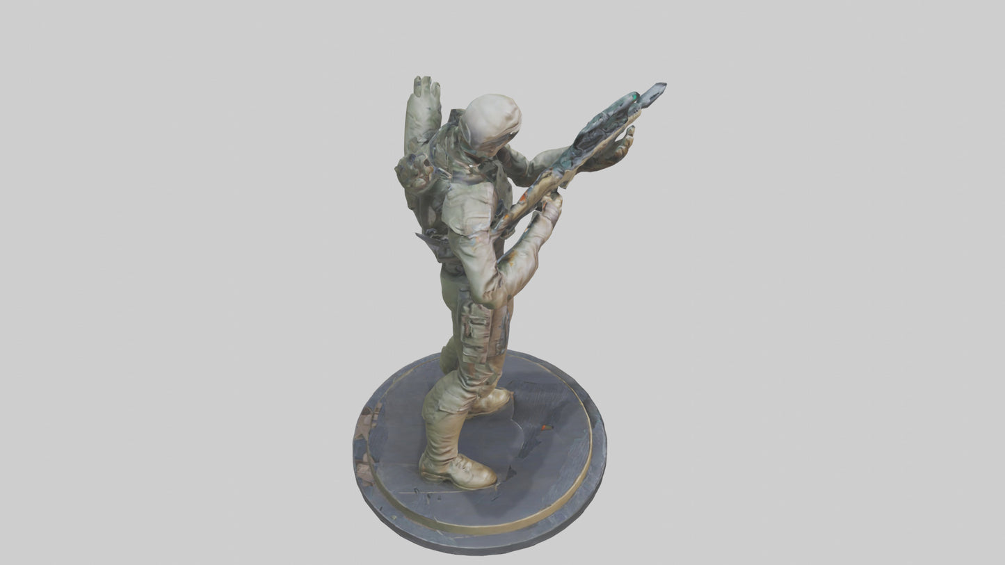 Digital Hunter statue model 3D model