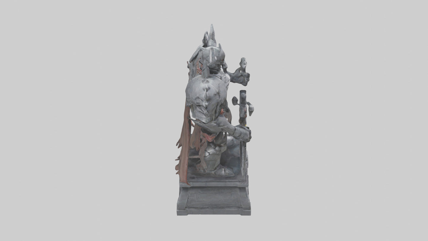 Digital Warlord statue model VR / AR / low-poly