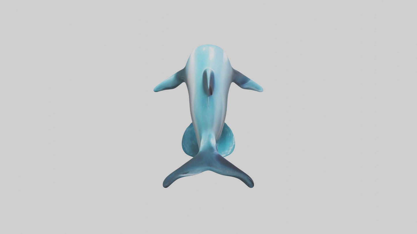 Dolphin Figurine model VR / AR / low-poly