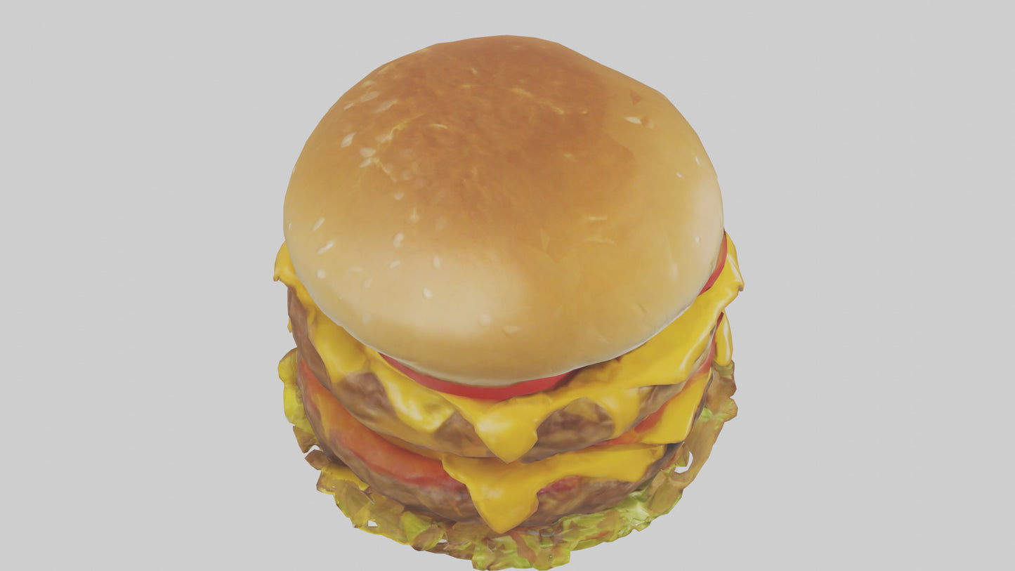 Double cheeseburger model 3D model