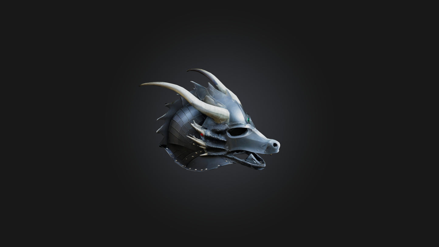 3D model Dragon Helm VR / AR / low-poly