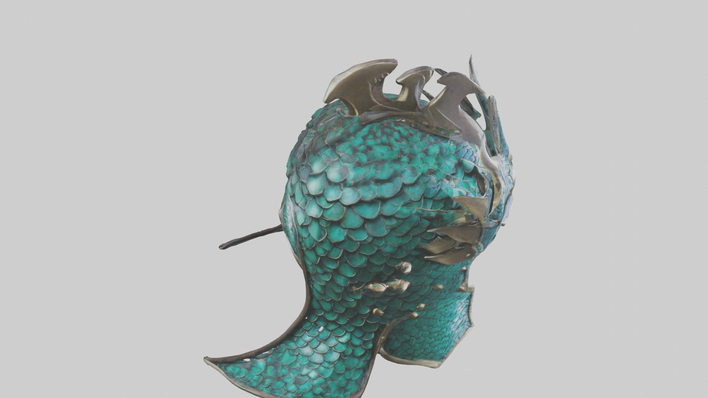Dragon Scale Helmet model 3D model