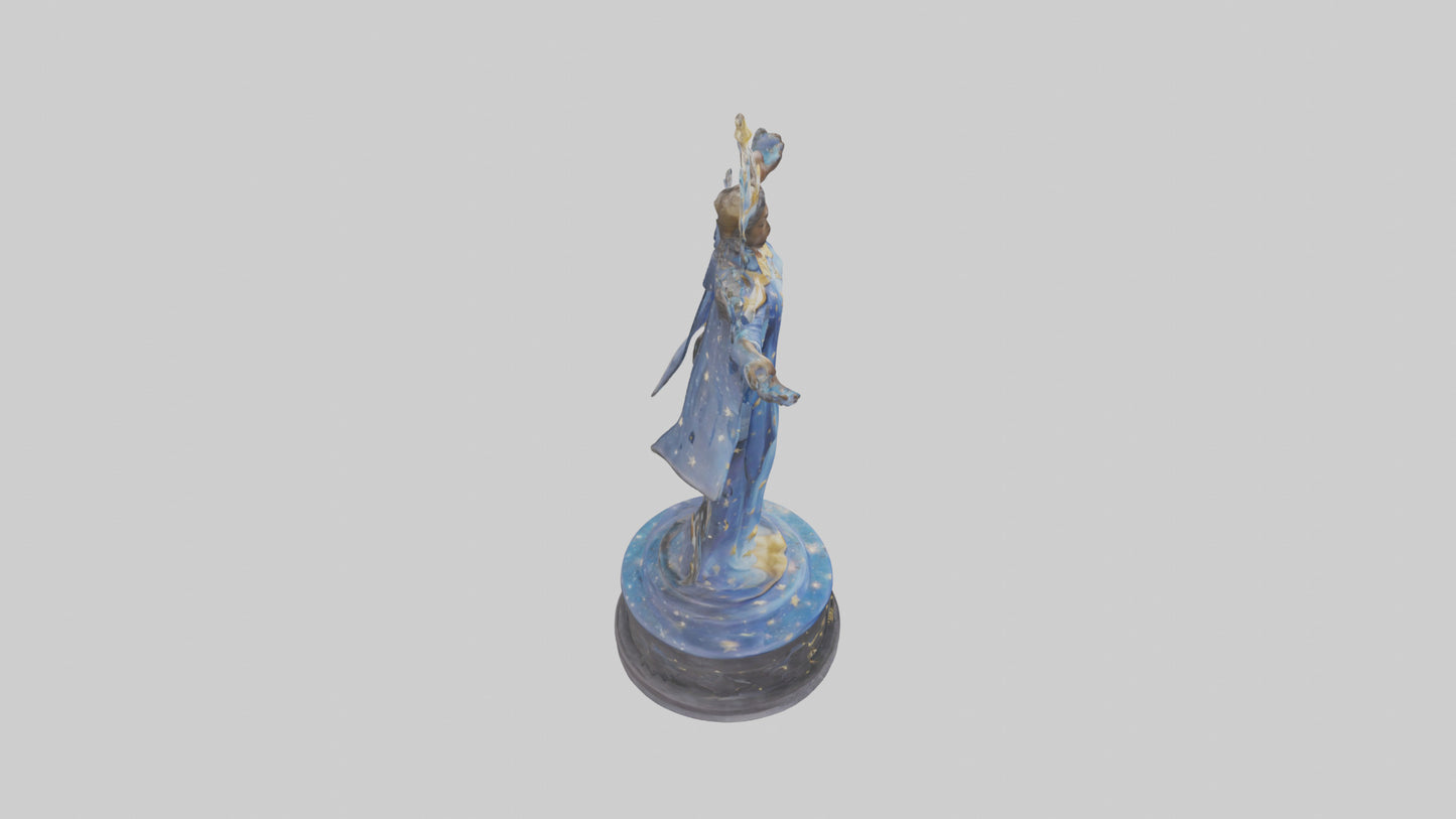 3D model Dreamer of the Stars statue model VR / AR / low-poly