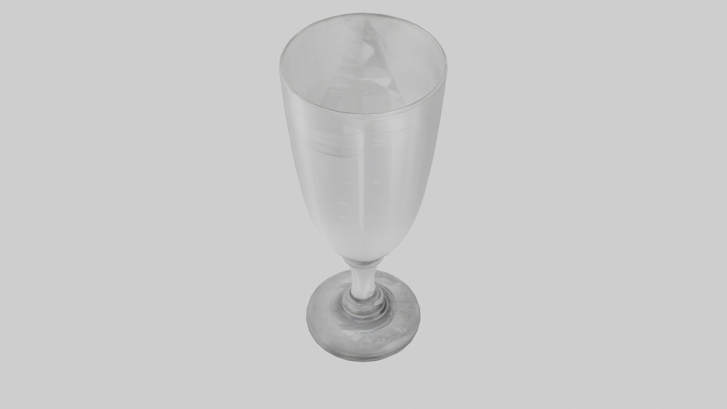 3D model Drinking glass model VR / AR / low-poly