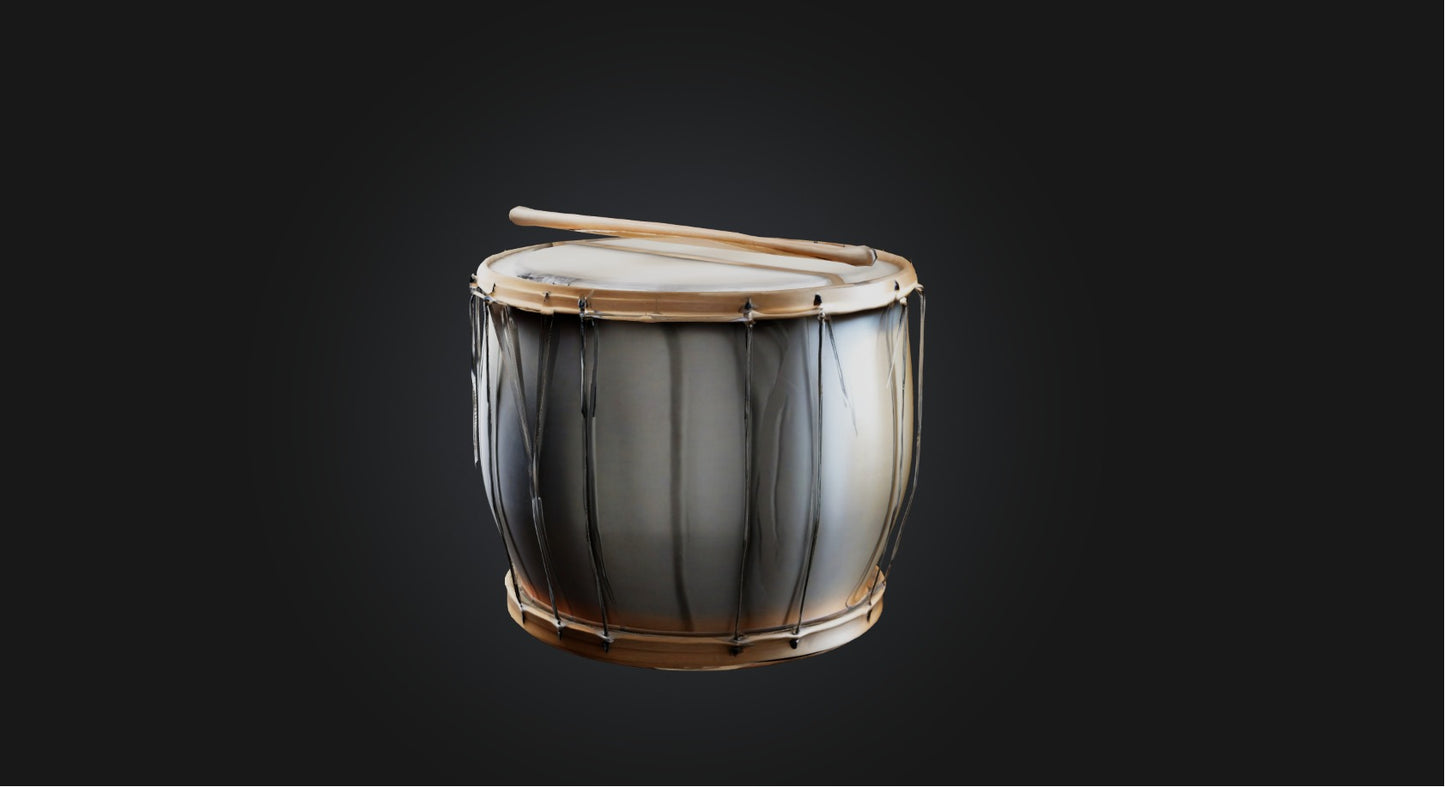 3D model Drum model VR / AR / low-poly