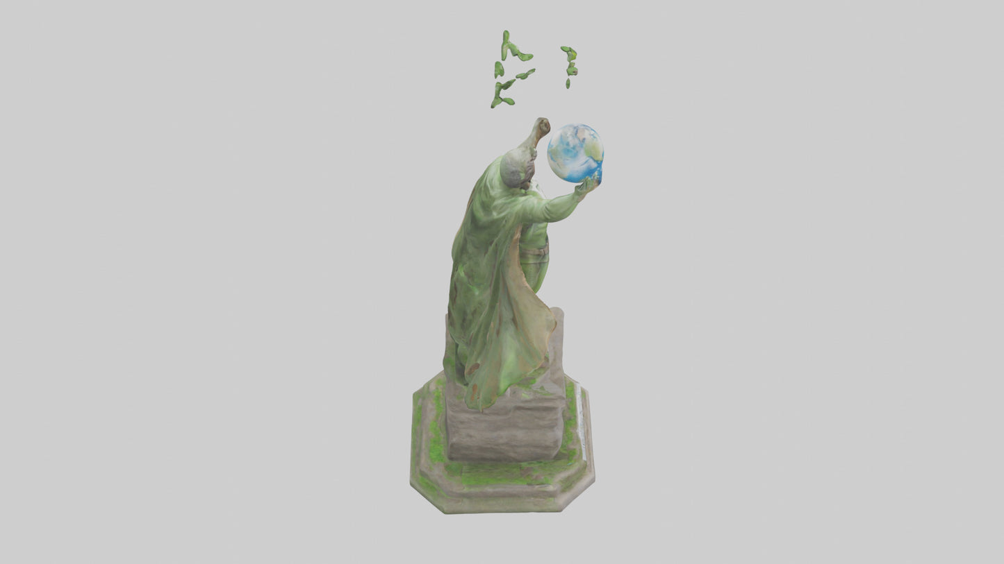 3D model Earth Awareness Hero Statue model VR / AR / low-poly