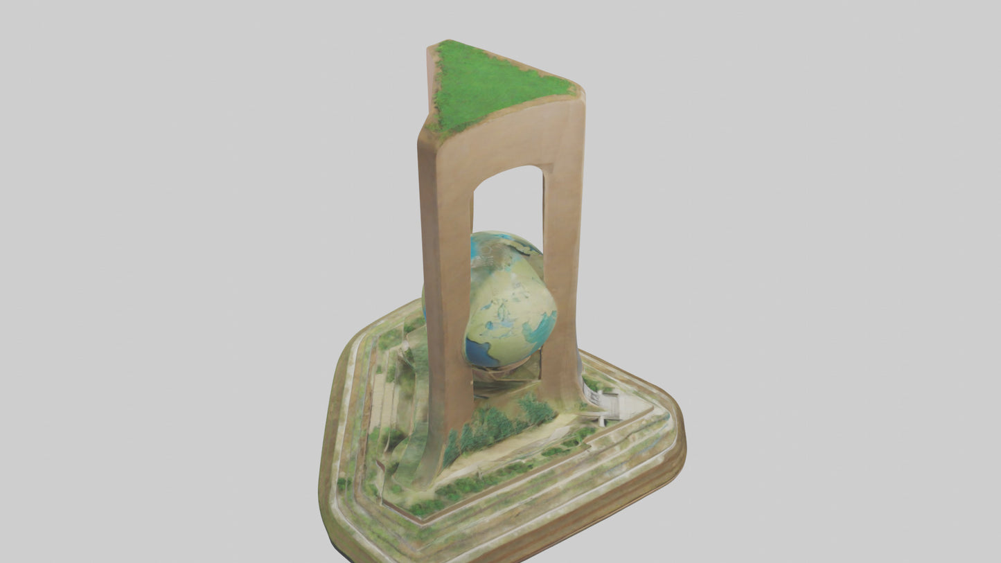 Earth Conservation Monument model VR / AR / low-poly