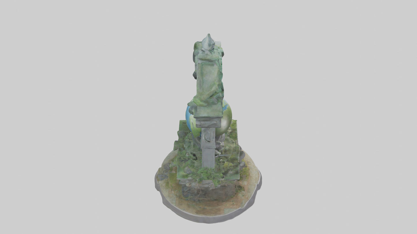 Earth Guardians Monument model VR / AR / low-poly