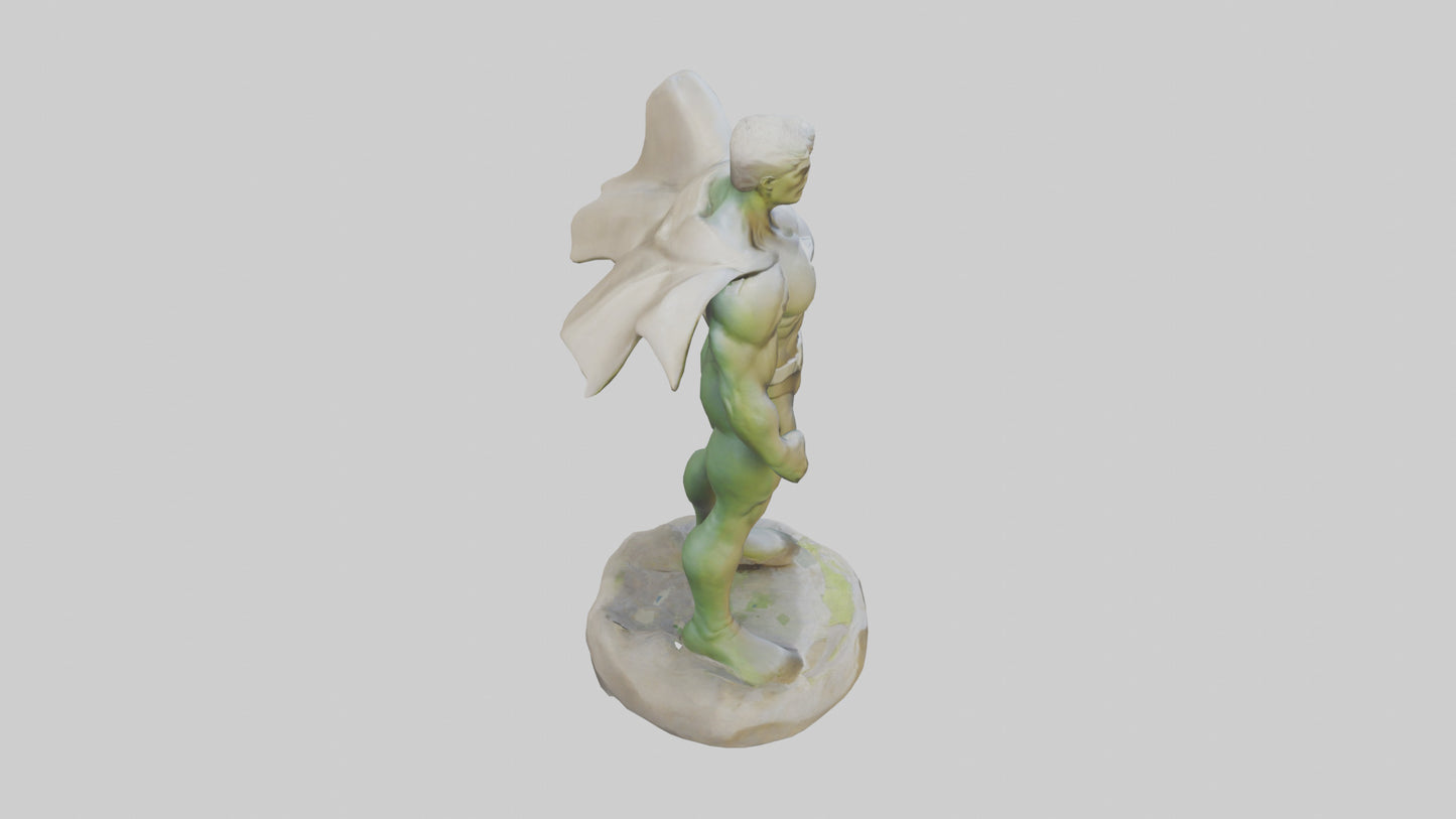 Earth Protection Hero Sculpture model VR / AR / low-poly