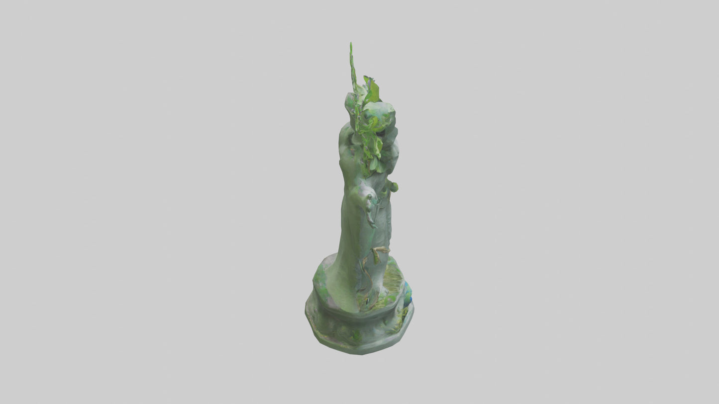 Ecological Guardian Statue model VR / AR / low-poly