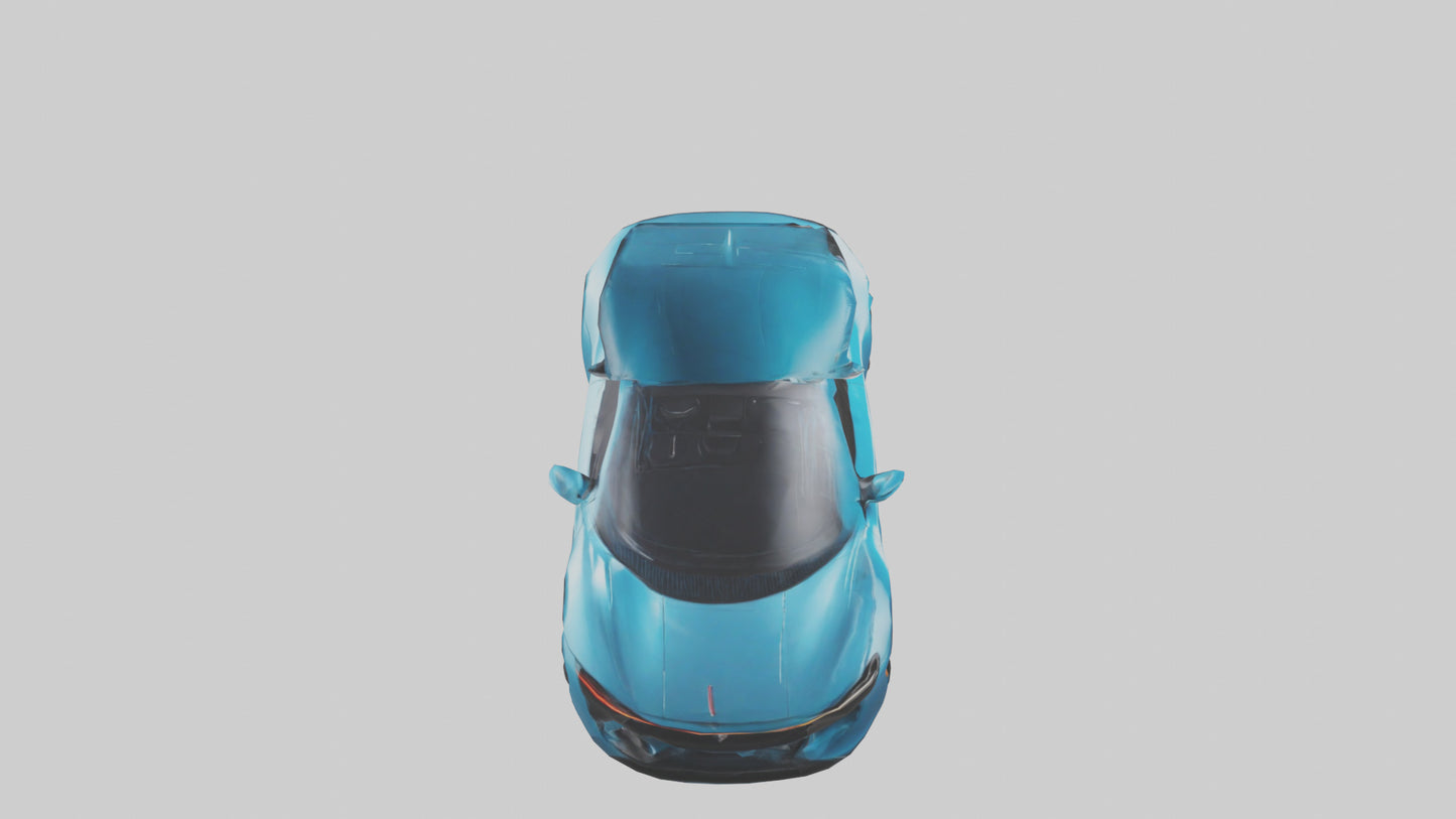 3D model Electric Supercar with Automatic Doors model VR / AR / low-poly