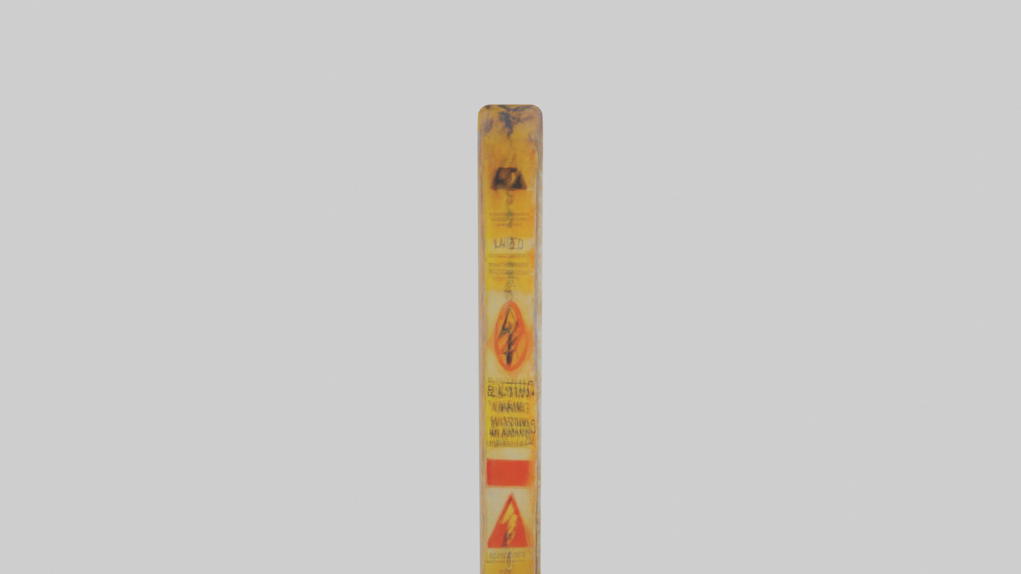 Electrical Hazard Warning Sign model 3D model
