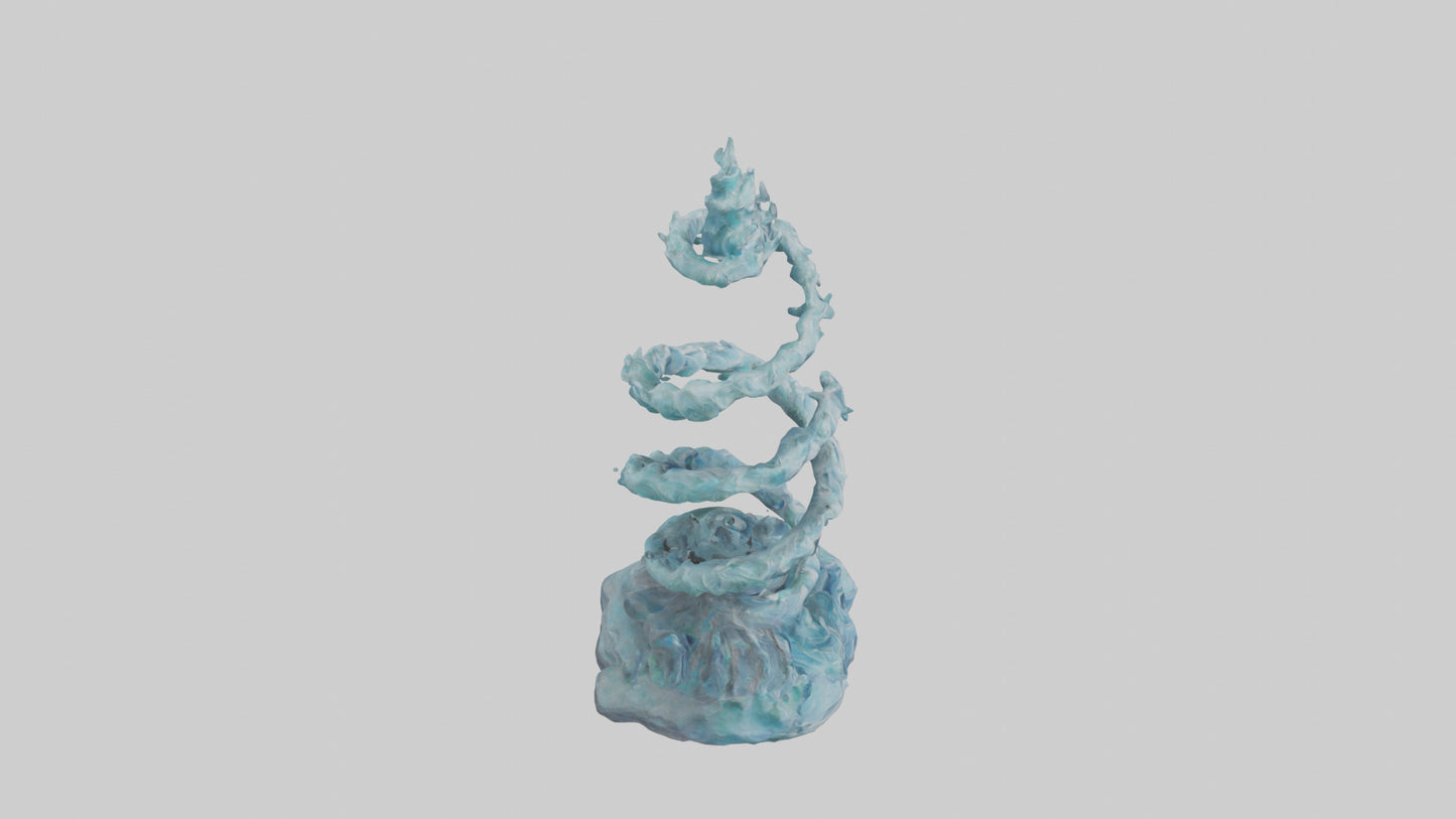 Elemental Spiral Statue model 3D model