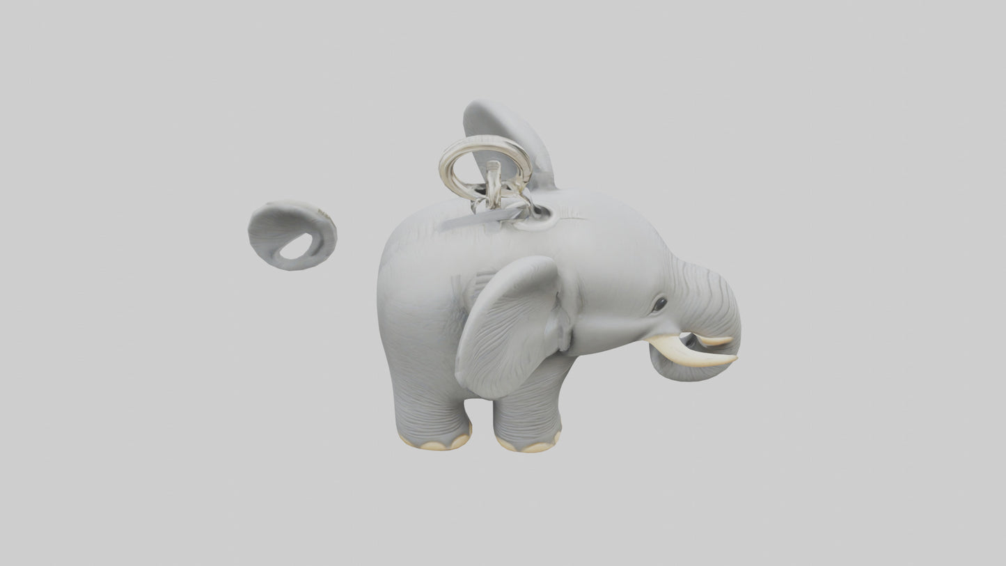 3D model Elephant keychain model VR / AR / low-poly