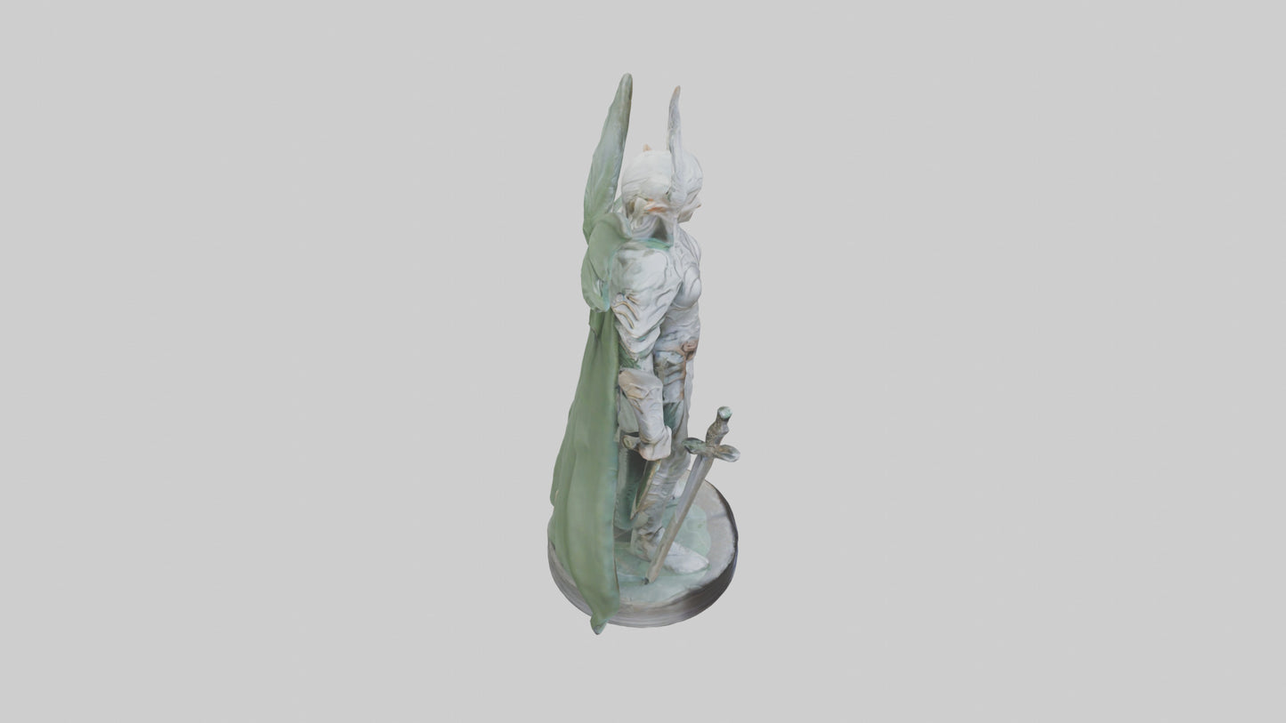 Elven Warrior statue model 3D model