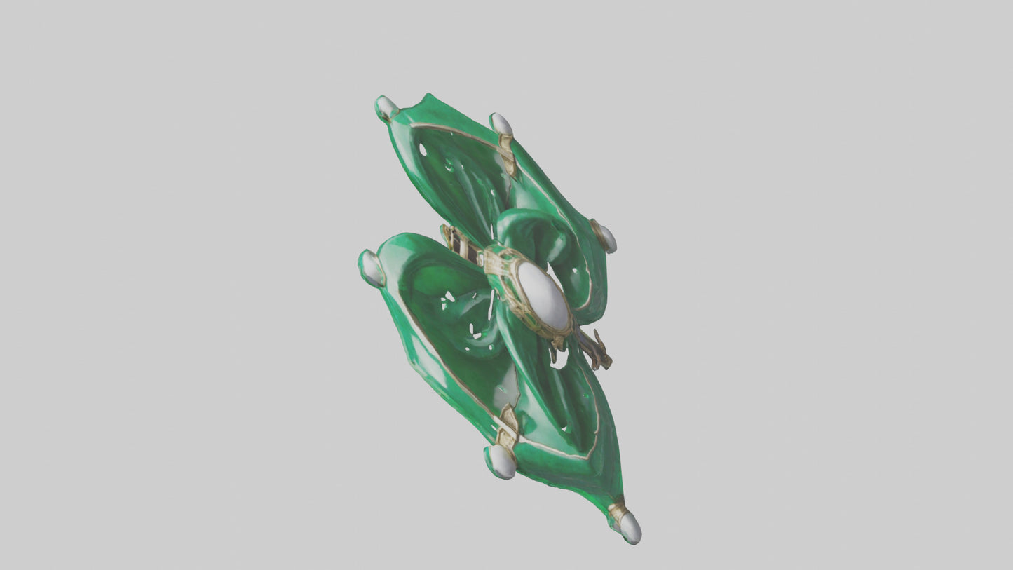 3D model Emerald Bow model VR / AR / low-poly