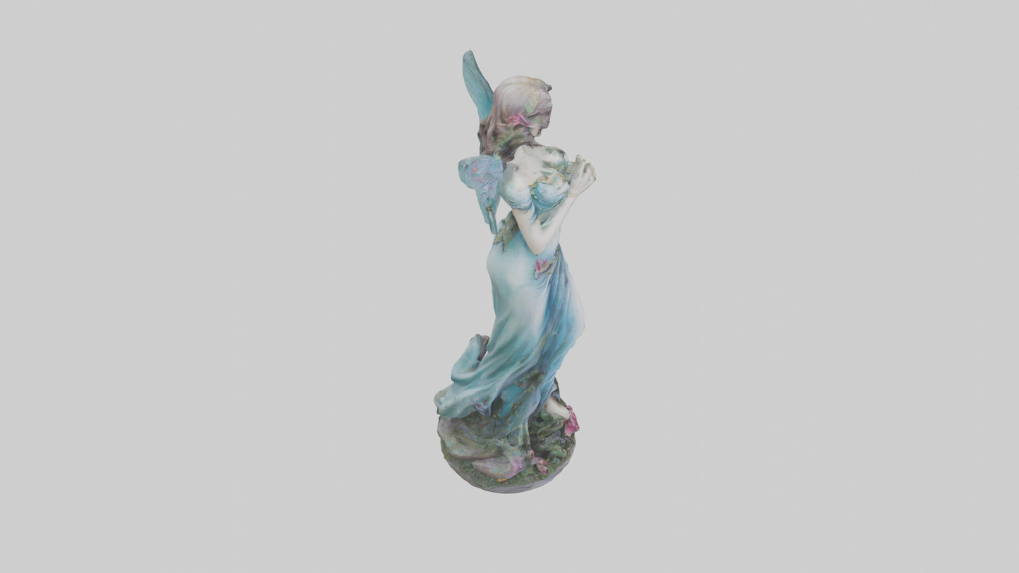 3D model Enchanted Lady statue model VR / AR / low-poly