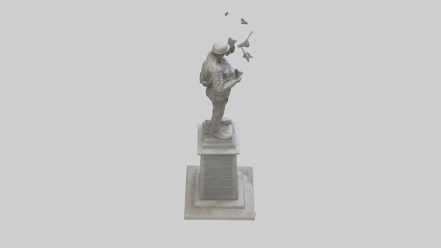 3D model End of Conflict monument model VR / AR / low-poly