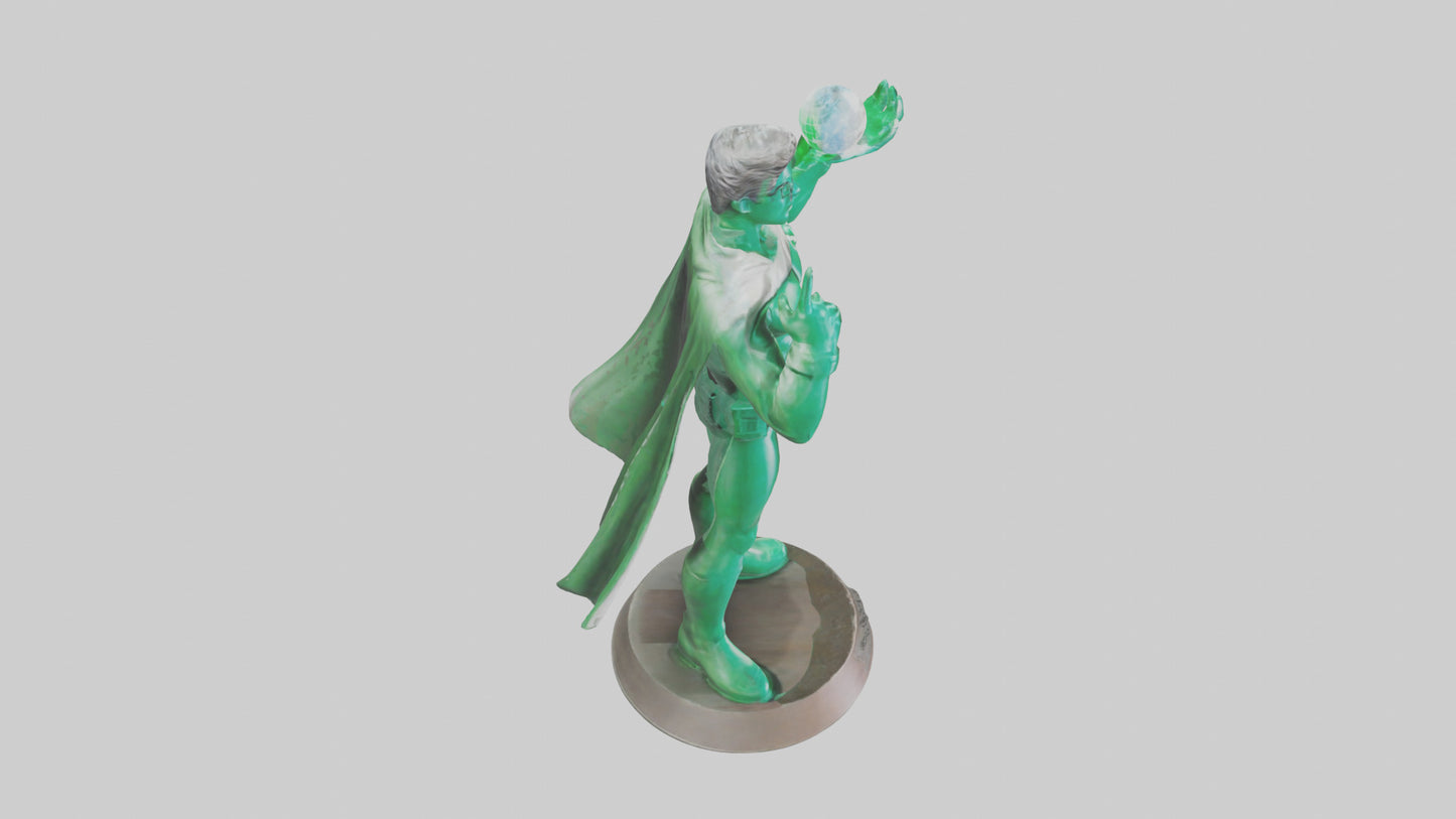 3D model Energy Conservation Hero Statue model VR / AR / low-poly