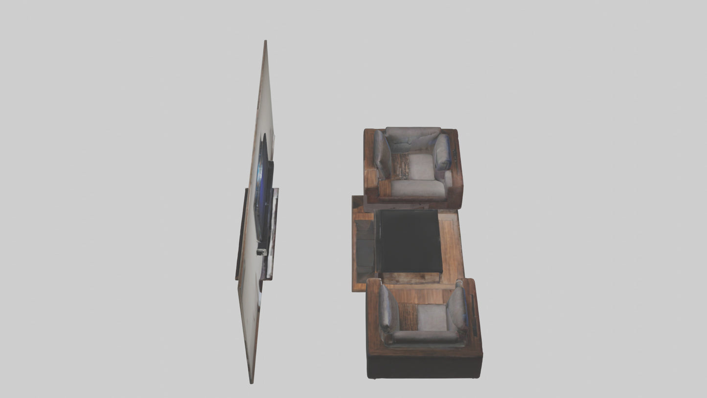 3D model Entertainment Room VR / AR / low-poly