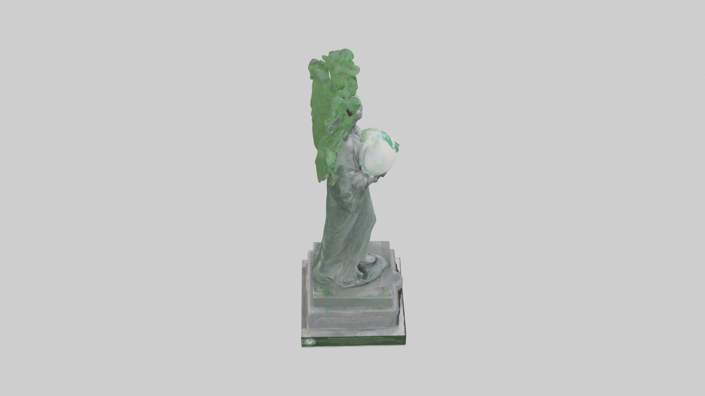 3D model Environmental Awareness Memorial Statue model VR / AR / low-poly