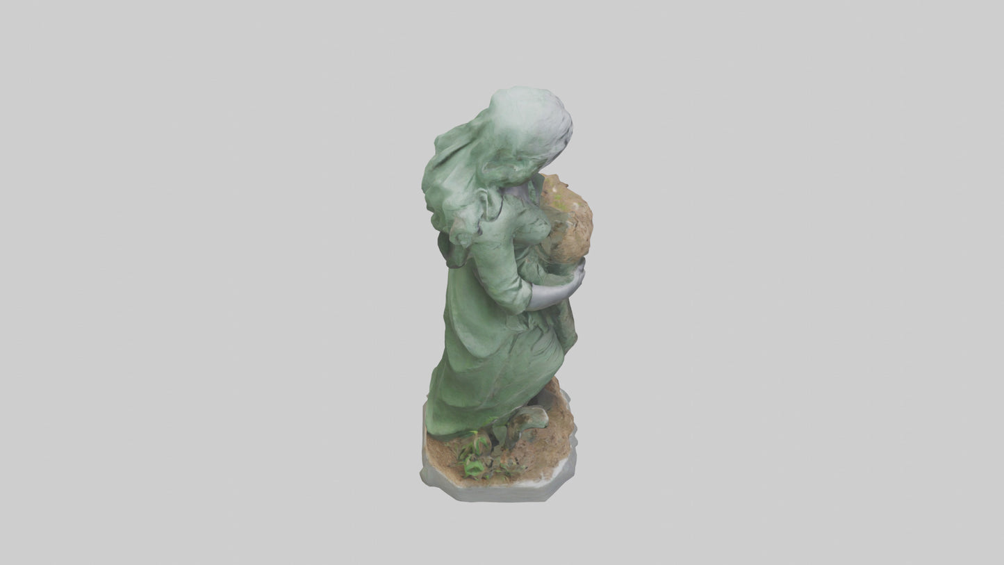 3D model Environmental Restoration Statue model VR / AR / low-poly