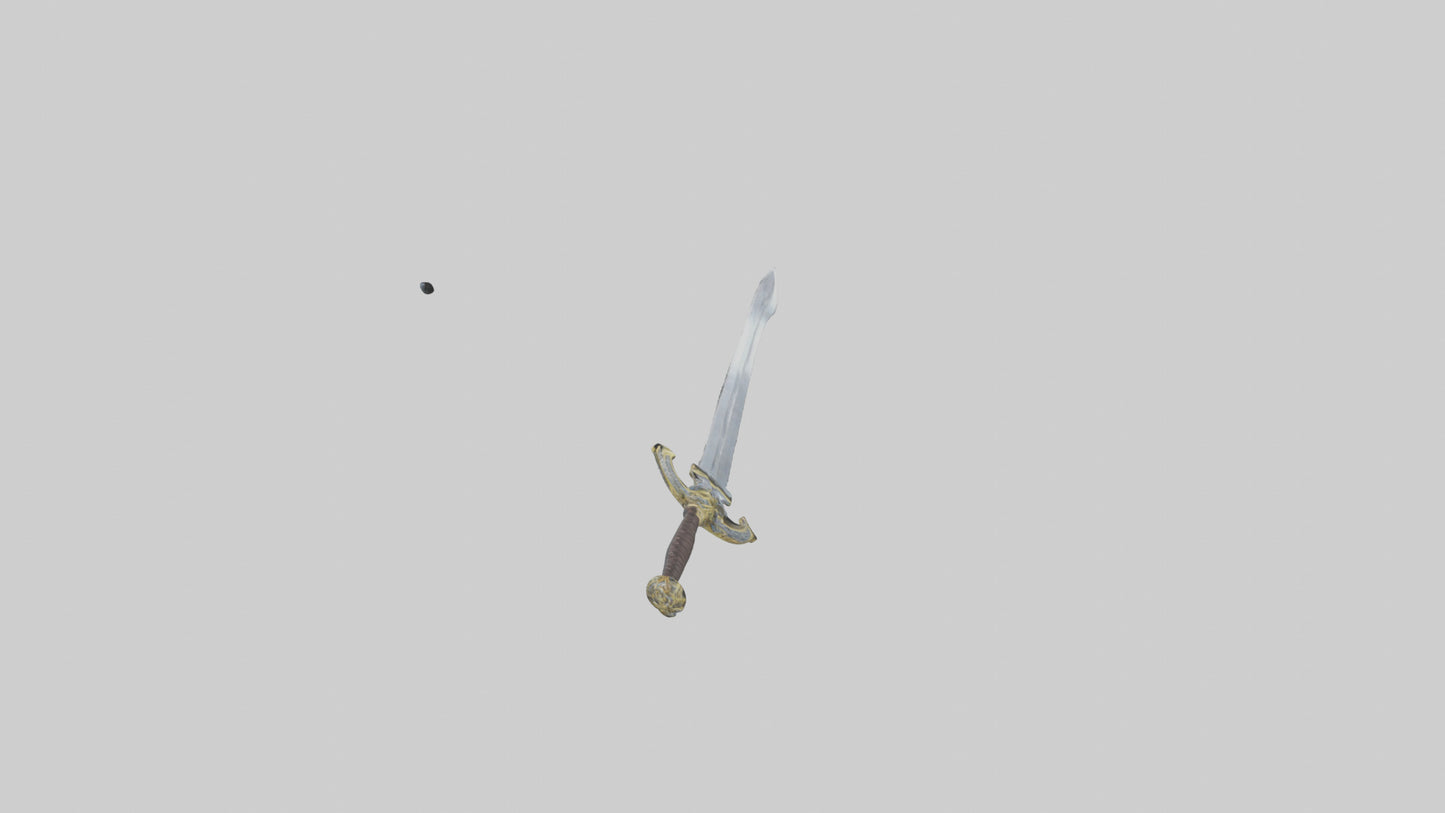 3D model Excalibur Sword model VR / AR / low-poly