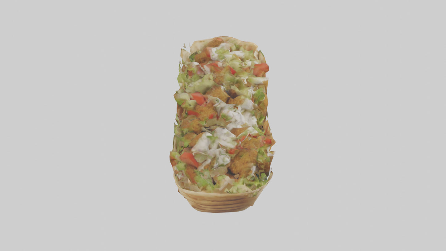 Falafel gyro model VR / AR / low-poly