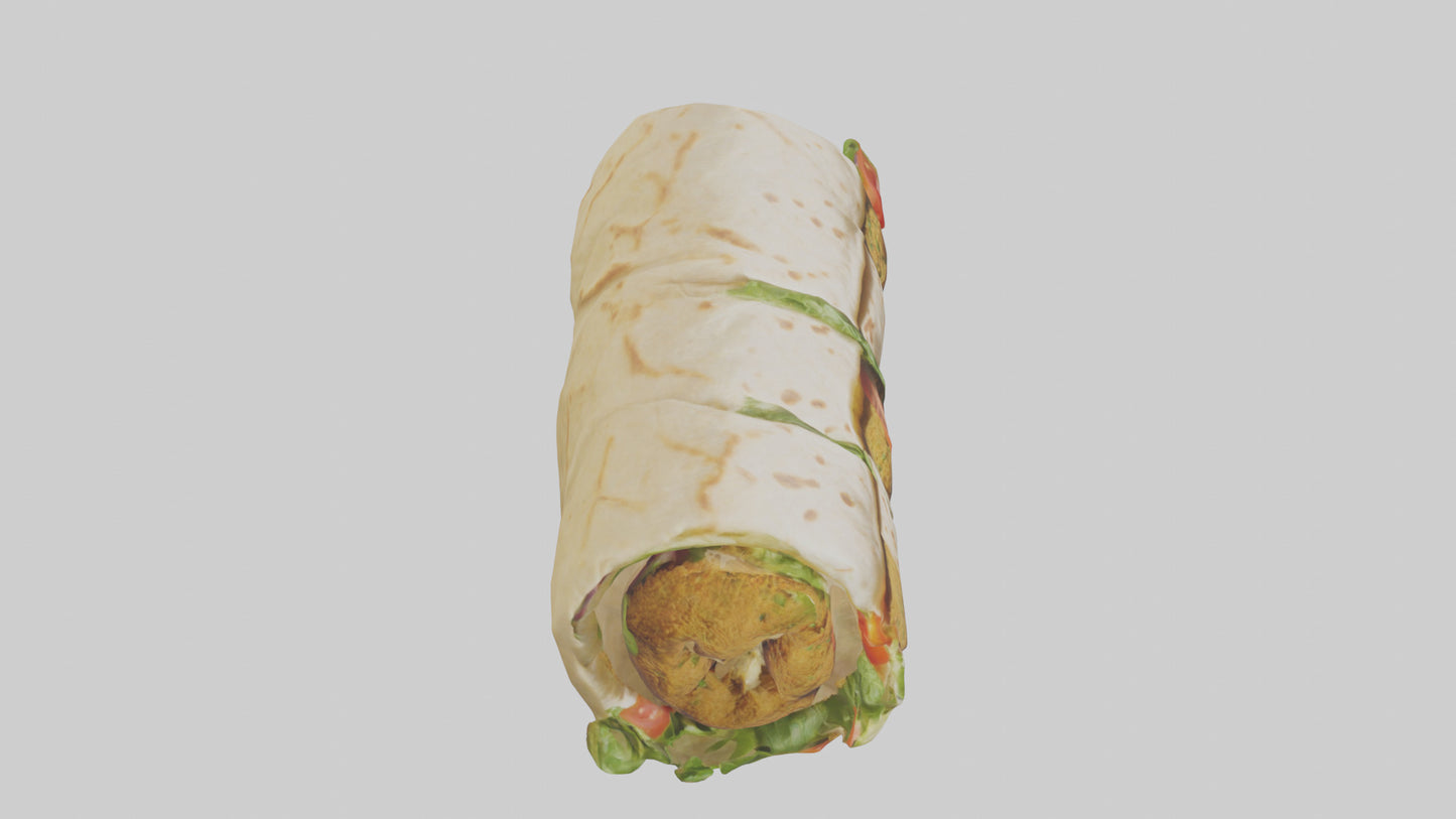 Falafel wrap model 3D model