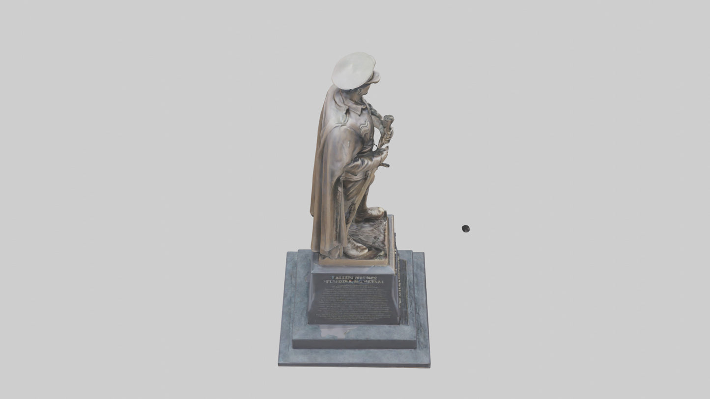 Fallen Heroes memorial statue model 3D model