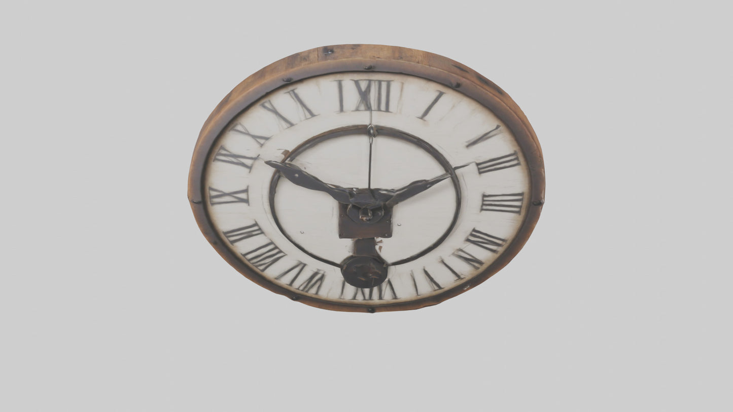 Farmhouse Rustic Wall Clock model 3D model