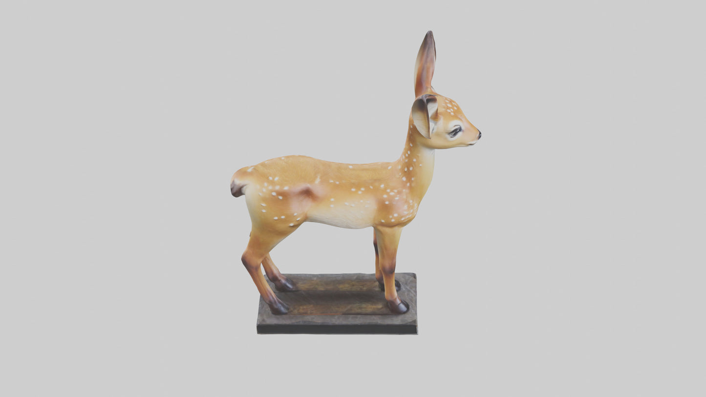 Fawn statue model VR / AR / low-poly