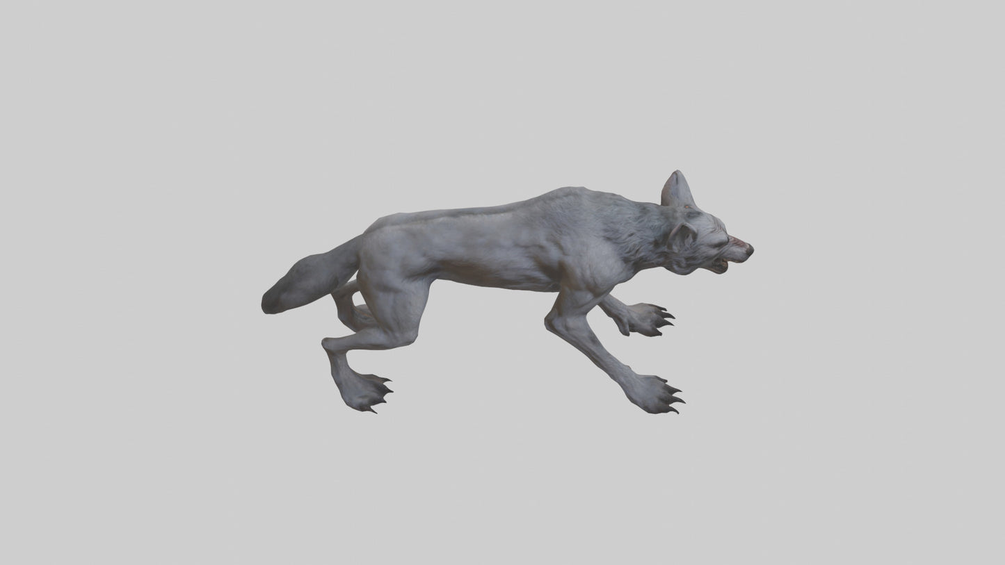 3D model Feral werewolf model VR / AR / low-poly