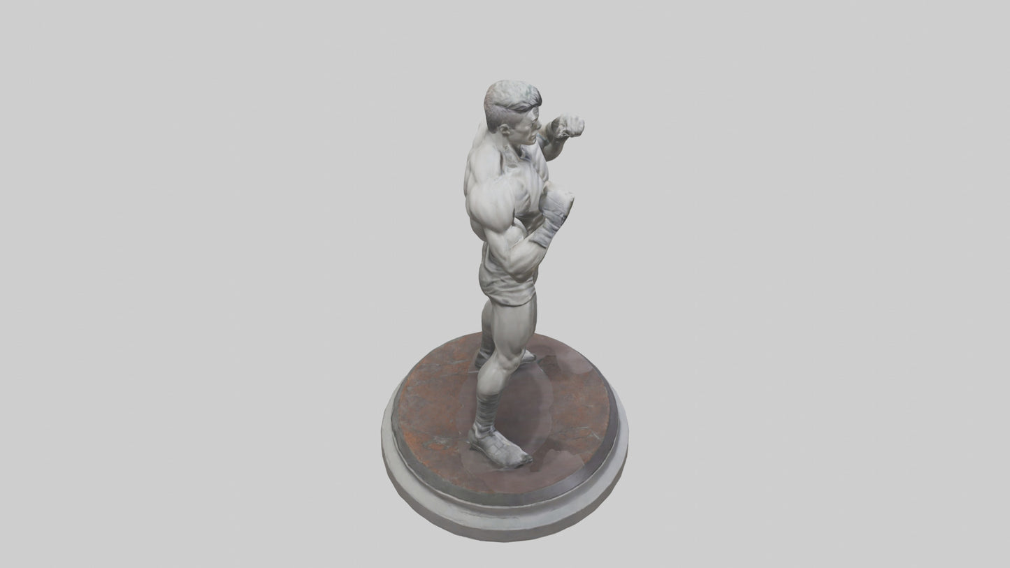 Fighter statue model 3D model