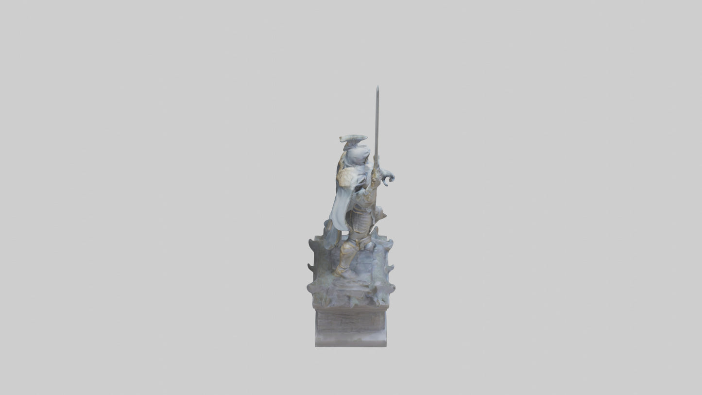 3D model Final Charge of the Hero Statue model VR / AR / low-poly