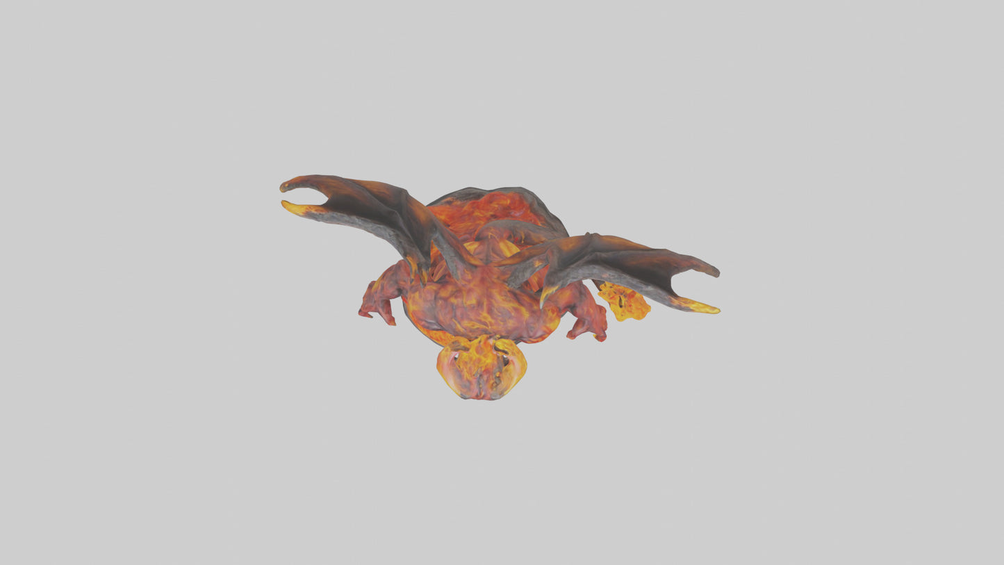 Fire Demon statue model 3D model