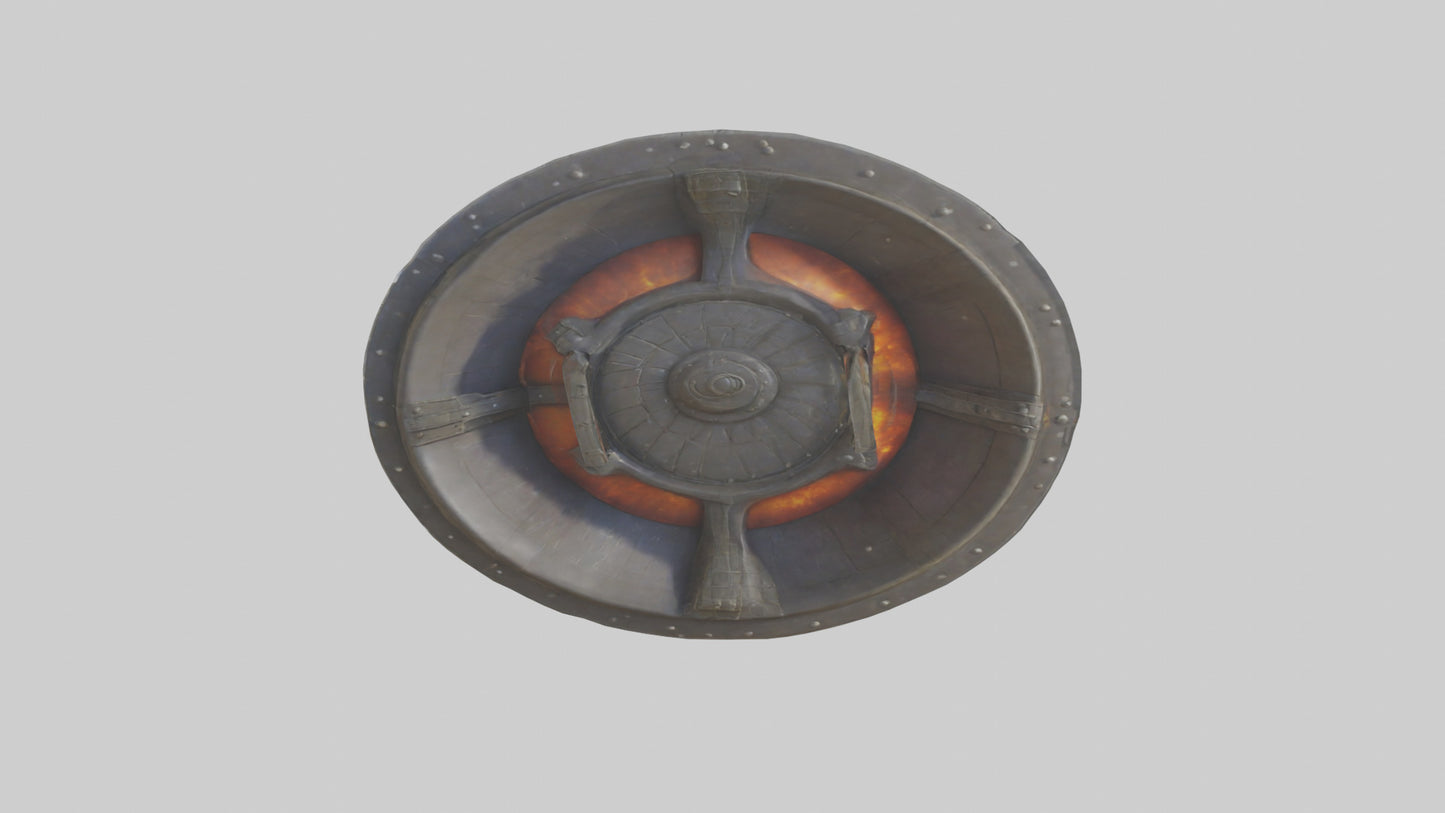 3D model Fire Shield model VR / AR / low-poly
