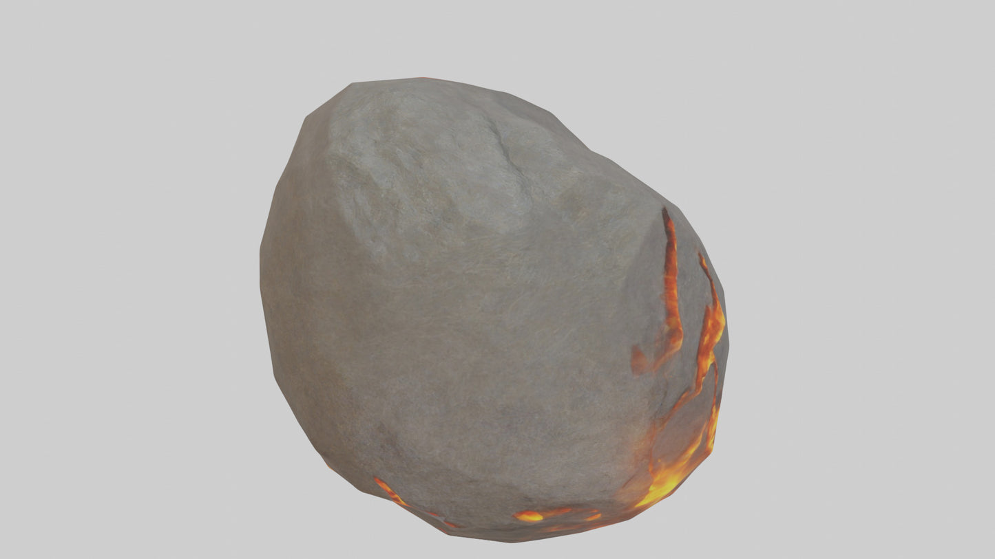 3D model Fire Stone model VR / AR / low-poly