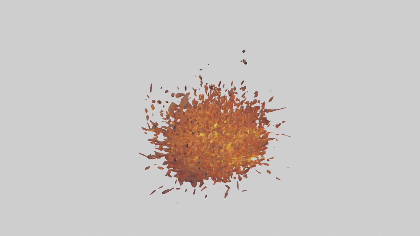 3D model Fireball Spell model VR / AR / low-poly