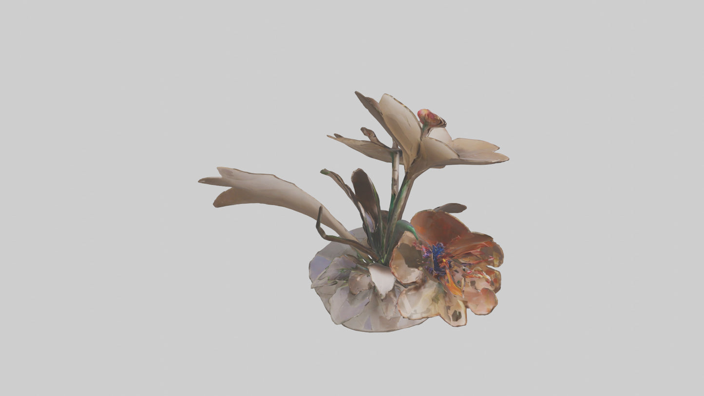 Flourishing Flower Sculpture model 3D model