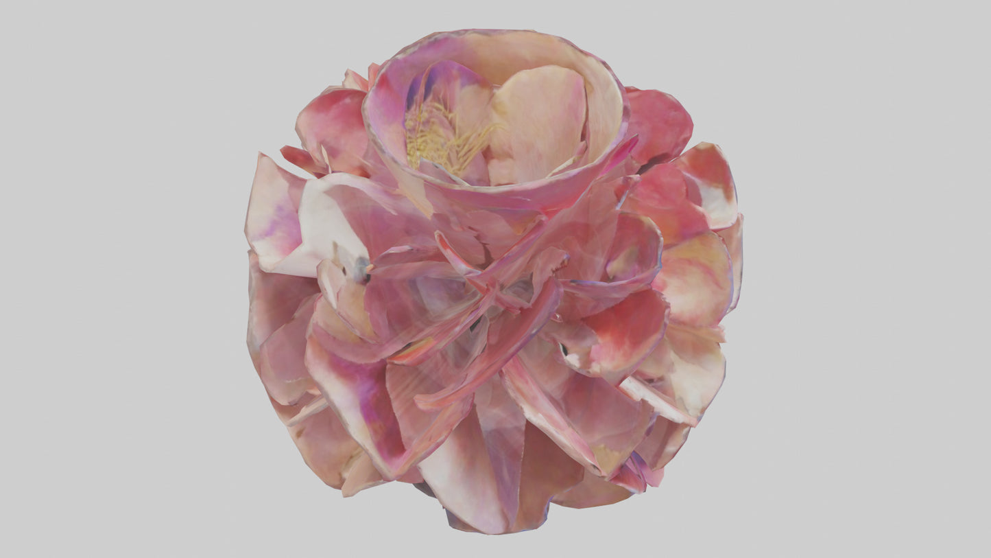 Flower Petal Fusion Sculpture model 3D model